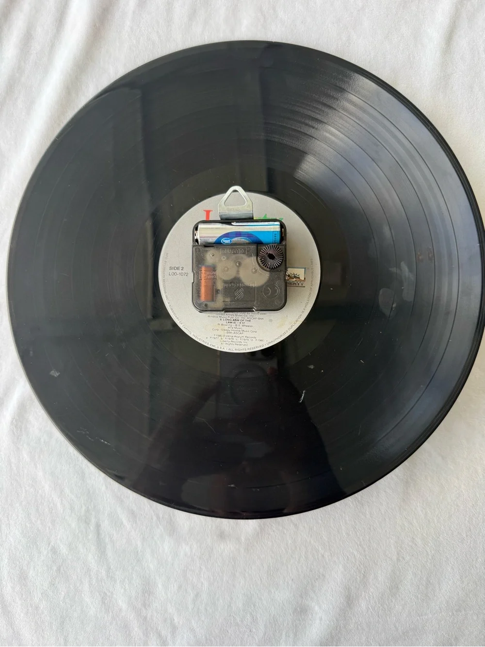Kenny rogers Liberty Vinyl Record Wall Clock - Black with Gold Hands